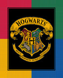 J.K. Rowling's Harry Potter -  Écusson de Poudlard - Jeté sans Couture - Molleton - Multi