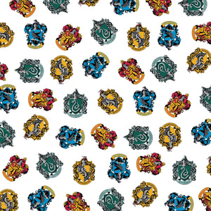 Harry Potter-Wizarding World - Harry Potter Collection - Harry Potter School Crest Toss - White - Cotton