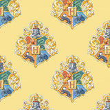 Harry Potter - Wizarding World  - 2 Yard Cotton Cut - Watercolor Crest - Yellow