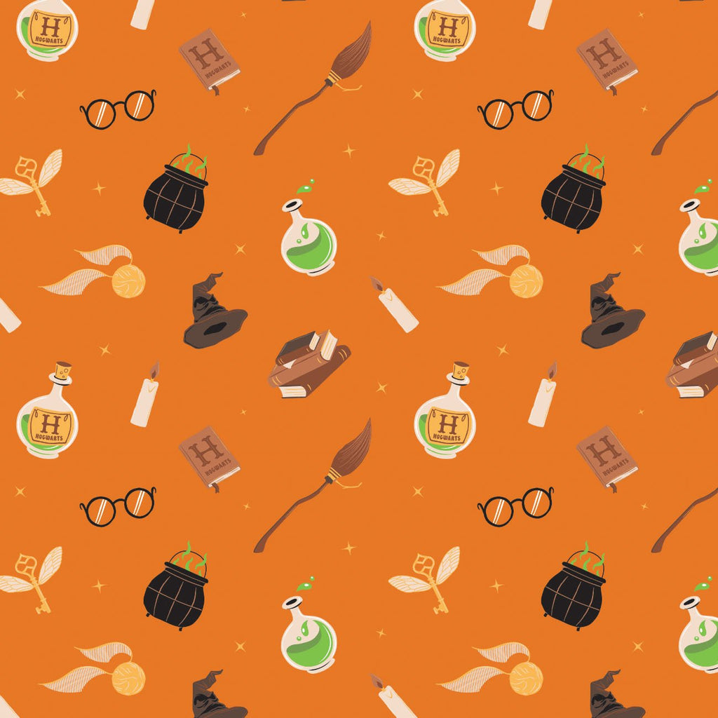 Personnages Halloween III - Outils Magiques - Coton - Orange