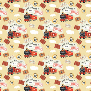 Harry Potter Arts and Crafts Collection - All Aboard - Sand - Cotton