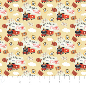 Harry Potter Arts and Crafts Collection - All Aboard - Sand - Cotton