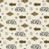 Fantastic Beasts - Sayings & Symbols - Printed Flannel - Cream
