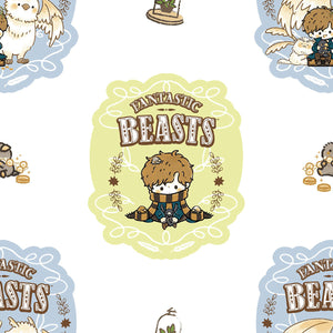 Wizarding World Collection -Baby Beasts Badges - Cotton - White