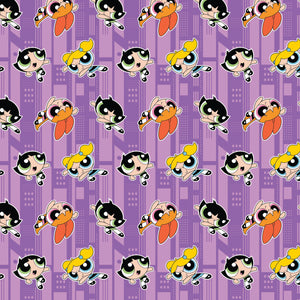 Powerpuff Girls-Fighting Crime - Cotton-Purple