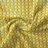 Illusion Collection - On The Grid - Yellow - Cotton