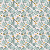 Up, Up & Away by Teresa Chan -Branches- Blue & Metallic Gold - Cotton