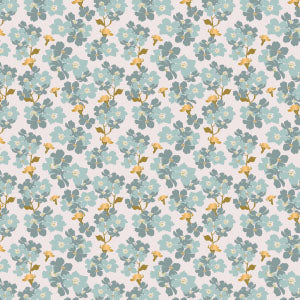 Up, Up & Away by Teresa Chan -Branches- Blue & Metallic Gold - Cotton