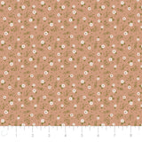 Ginger and Olive Collection - Floral Cluster - Caramel - Cotton