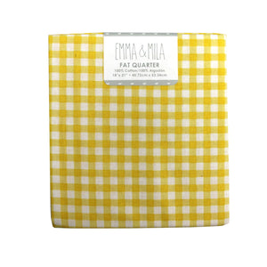 PINK LEMONADE -GINGHAM -Fat Quarter Single -Cotton