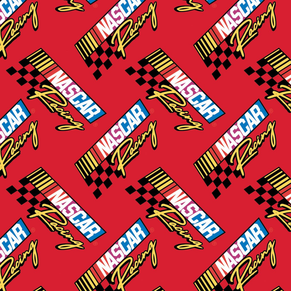NASCAR - Retro Racing Flag - Printed Fleece by NASCAR-Red