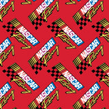 NASCAR - Rétro Racing Flag - Molleton imprimé de NASCAR - Rouge