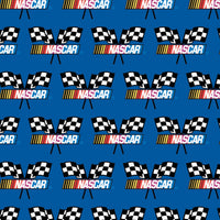 NASCAR - Drapeau à damier - Molleton imprimé de NASCAR- Bleu