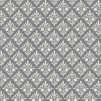 With Love Collection -Jackie McFee -Sweet Scrolls- Grey - Cotton