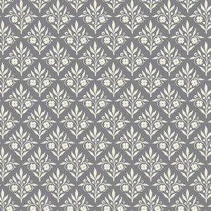 With Love Collection -Jackie McFee -Sweet Scrolls- Grey - Cotton
