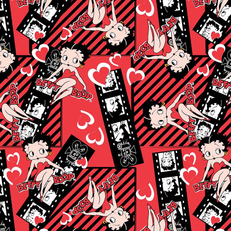 Betty Boop - Betty Boop Filmstrip - Fat Quarter Single - Multi - Cotton