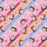 Betty Boop  III Collection - Betty Girl Power Stripe - Cotton - Pink