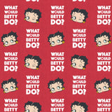 Betty Boop  III Collection  - What Would Betty Do - Cotton - Red