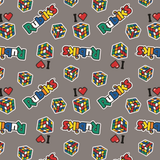 Rubik's Patches - Flannel - Grey