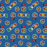 Patches de Rubik's - Flanelle Imprim√©e de Rubik's