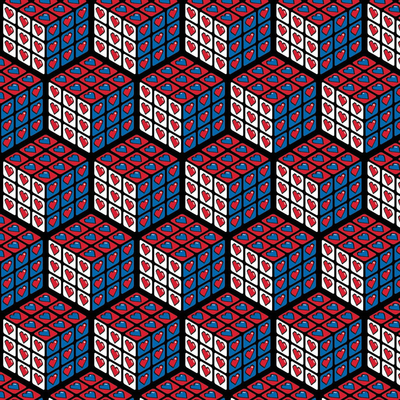 Rubiks 2 Collection - Cubes avec des cœurs - Rouge