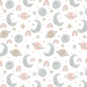 Printed Flannel-Love You to the Moon Flannel-Blush-100% Cotton-50220301B-01