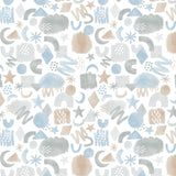Printed Flannel-Blocks Flannel-Light Blue-100% Cotton-50220305B-02