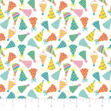Who Invited the Llamas Collection - Party Hats - White - Cotton