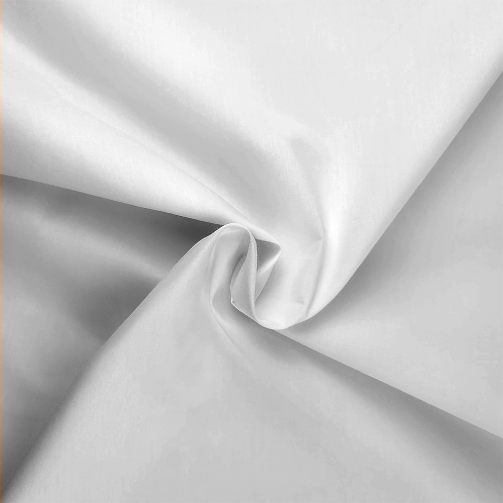 Polyester Cotton Blend Fabric, Plain, White at Rs 100/meter in