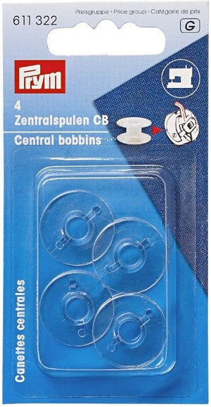 Prym Plastic Class 15 Bobbins, 4 Count