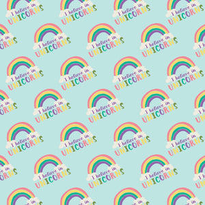I Believe In Unicorns - I Believe - Printed Flannel by Heather Rosas