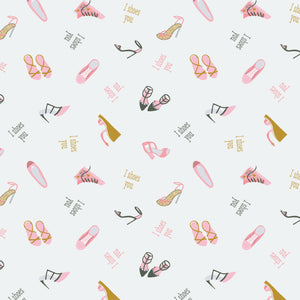 Valentine's Day II Collection -I Shoes You- Cotton- Blush