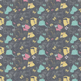 KITTEN'S MEOW-PLAY DATE IN IRON -Fat Quarter Single -Cotton