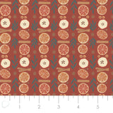 Holiday Spice Collection - Spice and Stripes - Burgundy - Cotton