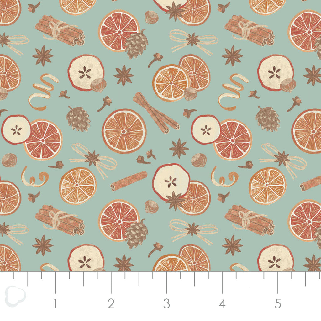 Holiday Spice Collection - Artisanal Toss - Light Teal - Cotton