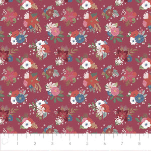 Winter Spirit Collection - Winter Bouquets - Plum - Cotton