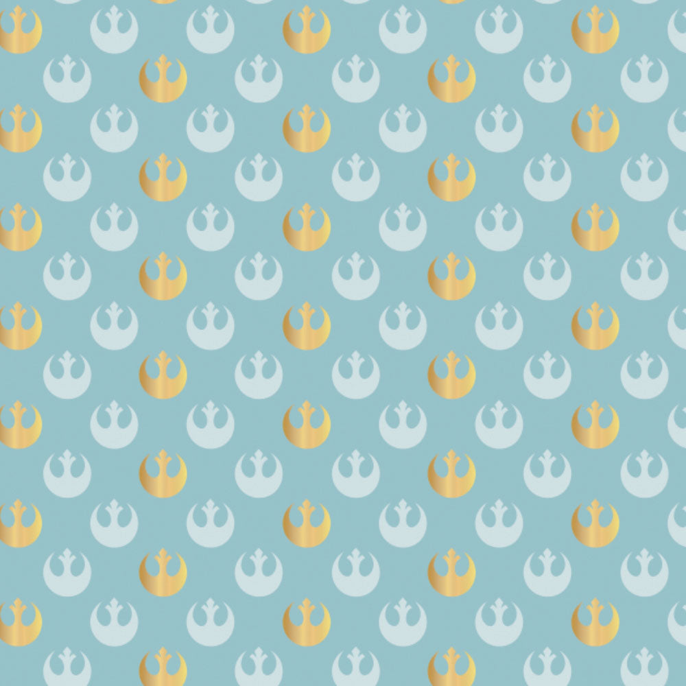 Star Wars - Rebel Logo - Metallic - Printed Flannel