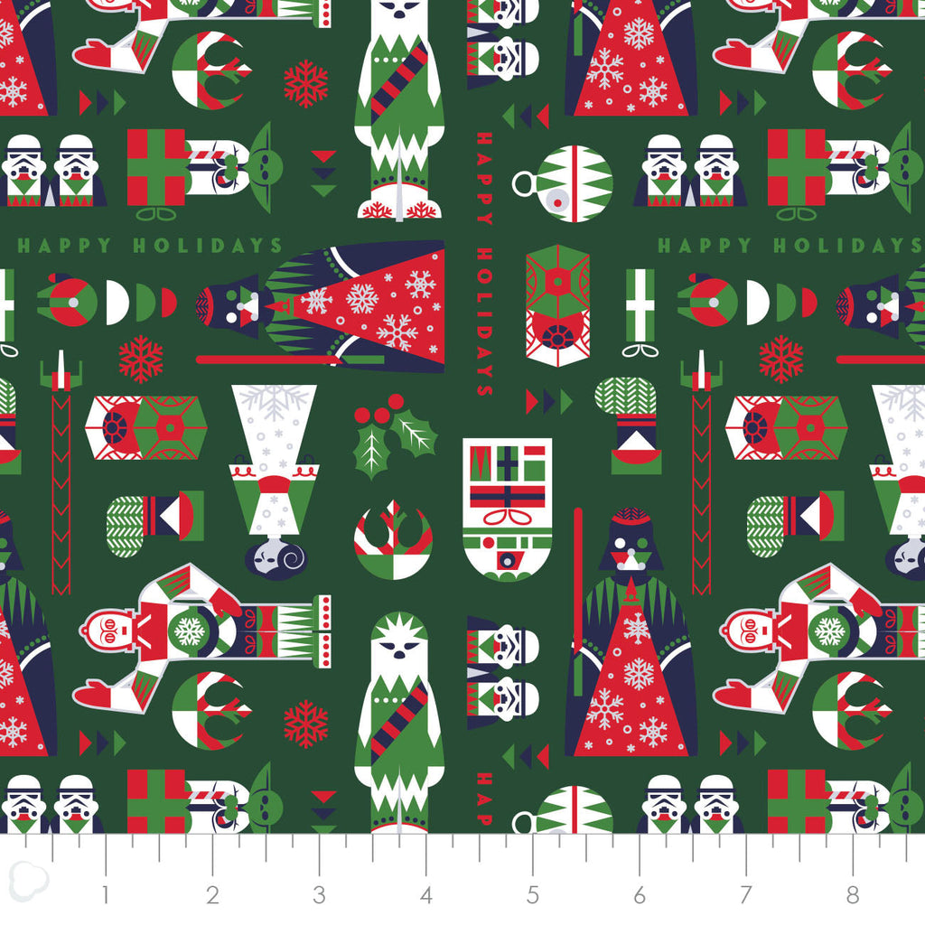 Character Winter Holiday IV Collection - Winter Holiday Force Toss - Green - Cotton