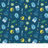 Character Winter Holiday IV Collection - Light of the Galaxy - Navy - Cotton