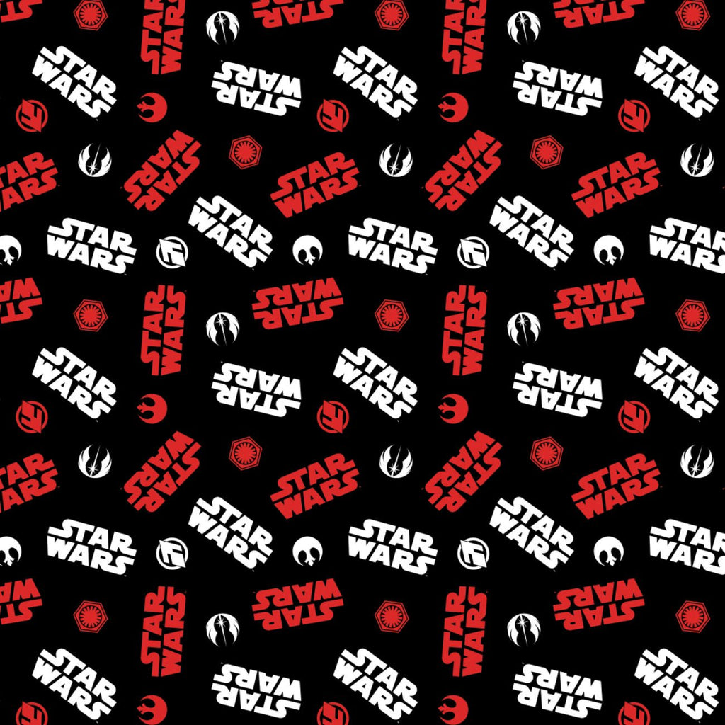Star Wars IX - Tossed Icons - Black - Cotton