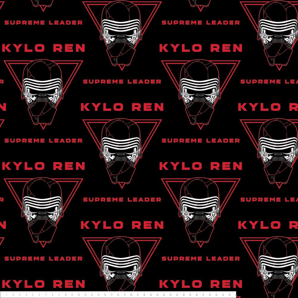 Star Wars - 1.5 yd Precut - Supreme Leader Kylo Ren - Black-Fleece