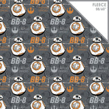 Star Wars VII - BB8 - Printed Fleece Grey