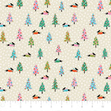 Printed Flannel-Dachshund in the Snow Flannel-Cream-100% Cotton-82210502B-01