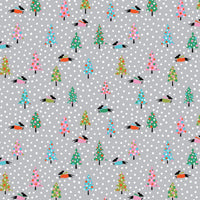 Printed Flannel-Dachshund in the Snow Flannel-Grey-100% Cotton-82210502B-02