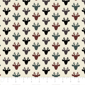 Printed Flannel-Hudson Deer Flannel-Cream-100% Cotton-82220103B-03