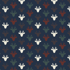 Printed Flannel-Hudson Deer Flannel-Navy-100% Cotton-82220103B-04