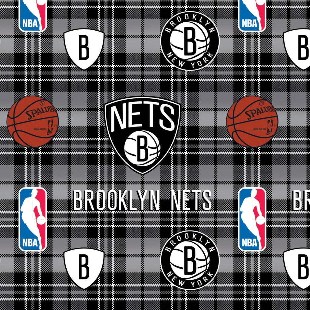 NBA - Brooklyn Nets Plaid - Fleece - Grey