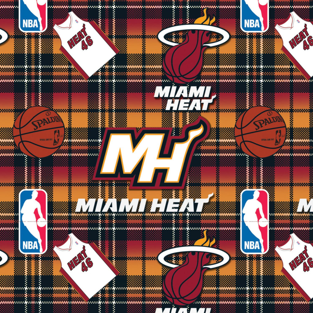 NBA - Miami Heat Plaid - Fleece - Orange