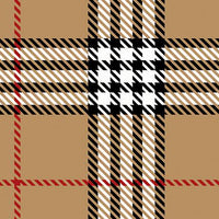 Beige Plaid - Printed Fleece by CDS