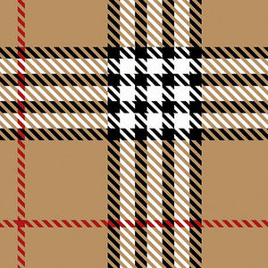 Beige Plaid - Printed Fleece by CDS